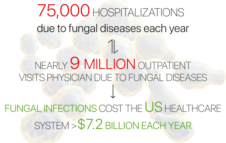 Statistics of fungal infections in the US